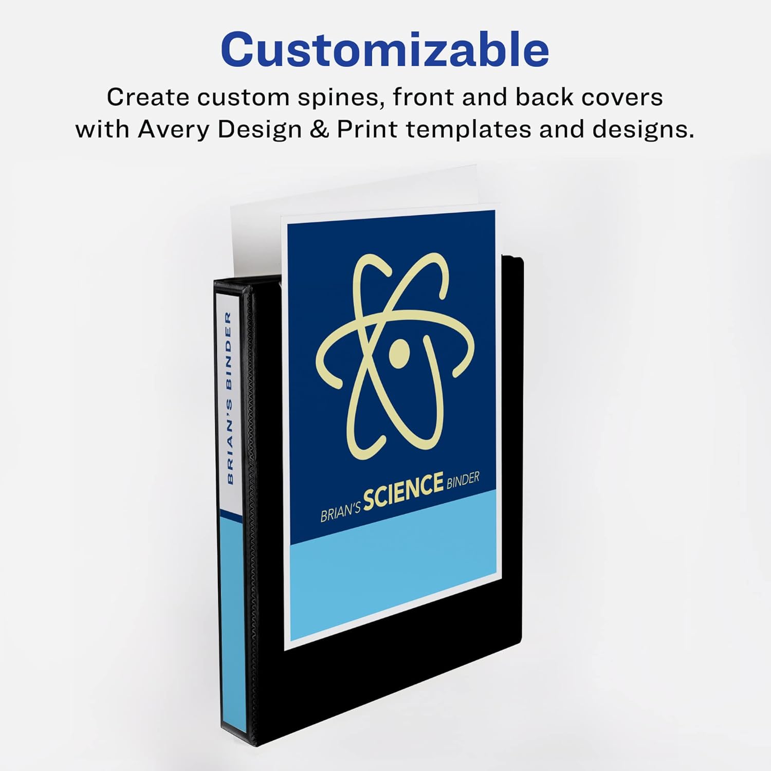 Avery Mini Protect and Store View 3 Ring Binder, 1 Inch Round Rings, 1 White Binder (23011) (Pack of 12)