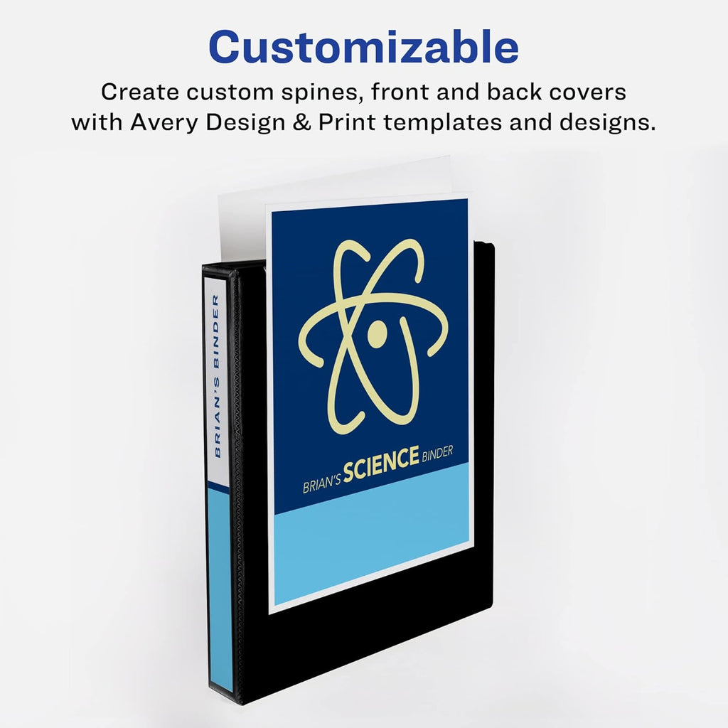 Avery Heavy Duty View 3 Ring Binder, 1.5' One Touch EZD Ring, 12 Red Binders (79171)