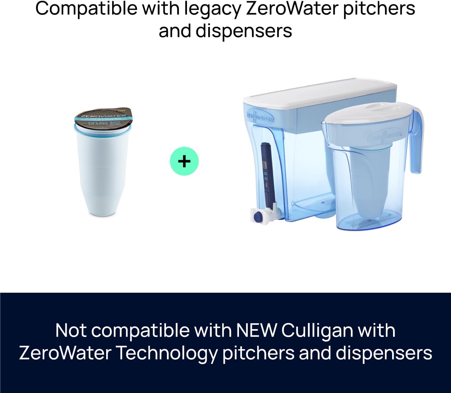 ZeroWater Official Replacement Filter - 5-Stage 0 TDS Filter Replacement - System IAPMO Certified to Reduce Lead, Chromium, and PFOA/PFOS, 12-Pack
