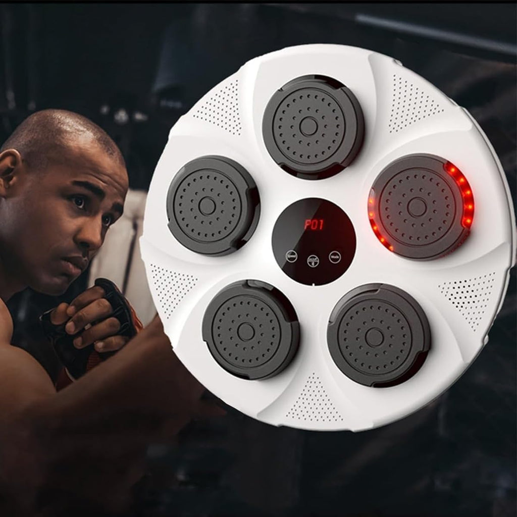 Electronic Music Boxing Machine Wall Mounted Boxing Machine with Music and Lights, Smart Boxing Training Equipment with Boxing Gloves