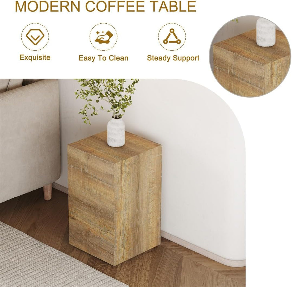 End Table, Side Table Living Room Table, Modern Sofa Couch Tables, Faux Marble Bedside Tables for Living Room