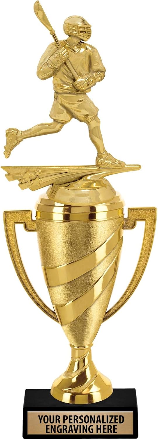 Lacrosse Trophy, 14' Gold Cup Mens Lacrosse Trophies with Free Personalization