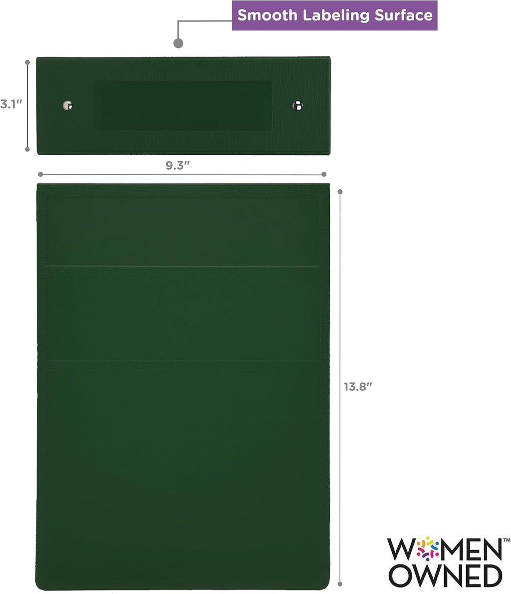 Carstens 3-Inch Heavy Duty 3-Ring Binder - Top Opening, Forest Green, Durable Plastic, No-Gap Rings, Waterproof Cover, No Pockets, Holds 400 Letter Sheets, BPA-Free, Made in USA (1780-3R), Case of 12