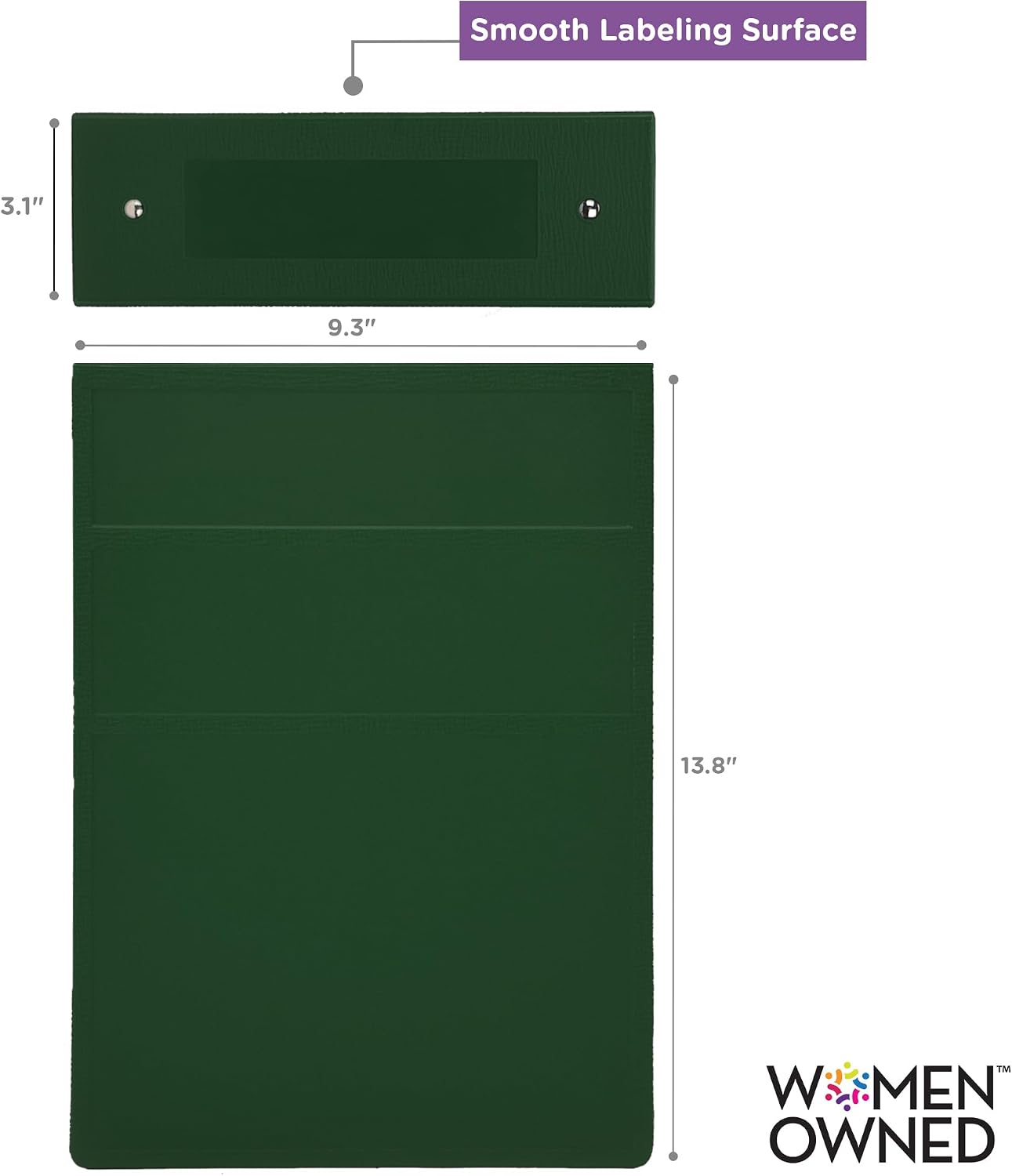 Carstens 3-Inch Heavy Duty 3-Ring Binder - Top Opening, Forest Green, Durable Plastic, No-Gap Rings, Waterproof Cover, No Pockets, Holds 400 Letter Sheets, BPA-Free, Made in USA (1780-3R), Case of 12