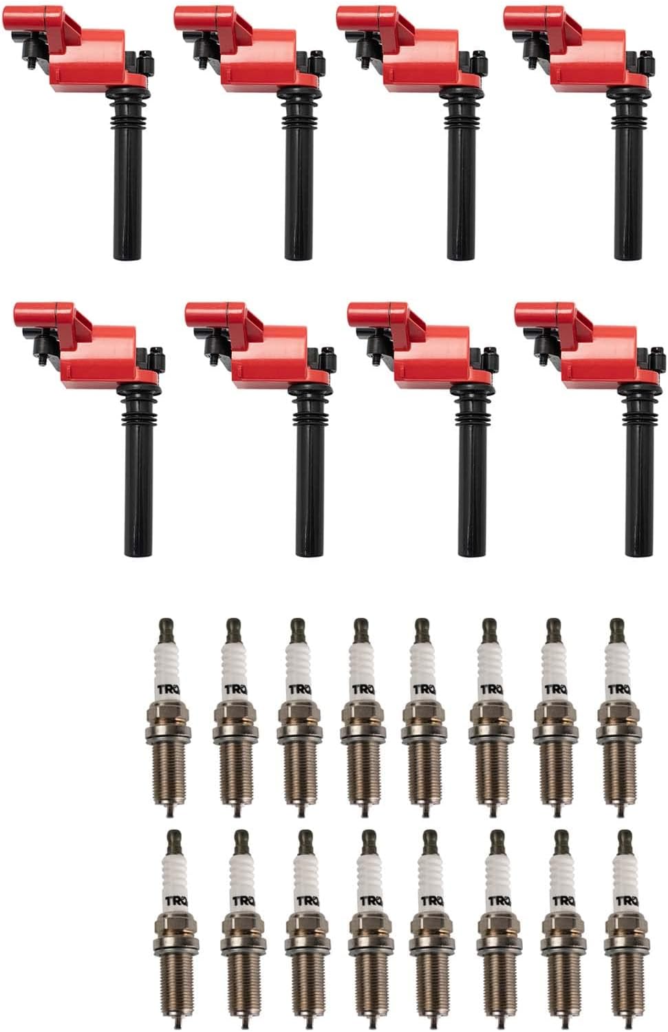 TRQ Ignition Coil and Spark Plug Kit 24 Piece Iridium Spark Plugs Compatible with 2005 Chrysler 300 2004-2005 Dodge Durango Magnum 2003-2005 Ram 1500 2500 3500 2005 Jeep Grand Cherokee