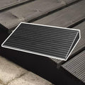 4' Rise Steps Ramp Wooden Slope Ramp For Driveway/Garage Door/Stair/Shed，Motorcycles Access Ramp，Threshold Ramp For Doorways，With Non-Slip Grooves(Grille black,19.6x35.4x3.9in)