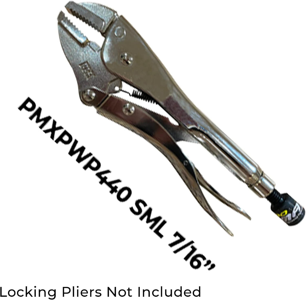 PRO MAXX PlierPull 17/16' Locking Plier Threaded Adapter Connects Your Vise Grip to Included 11' Slide Hammer Pulling Power For Auto Body Repairs, Popping Cotter Pins, Bushings Seals More ProMAXX Tool