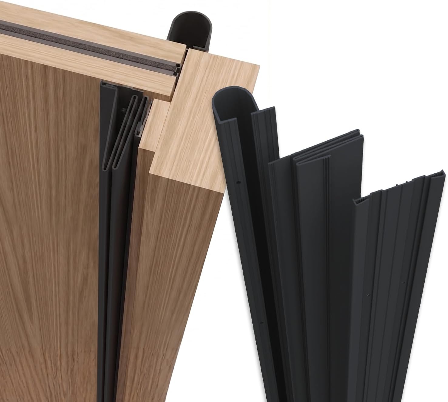 Commercial Door Hinges Finger Pinch Guard for Kids & Adults | Push & Pull Side Door Pinch Guard for Schools, Daycare Centres & Home | Finger Guard Door, USA Made, Black, 84'