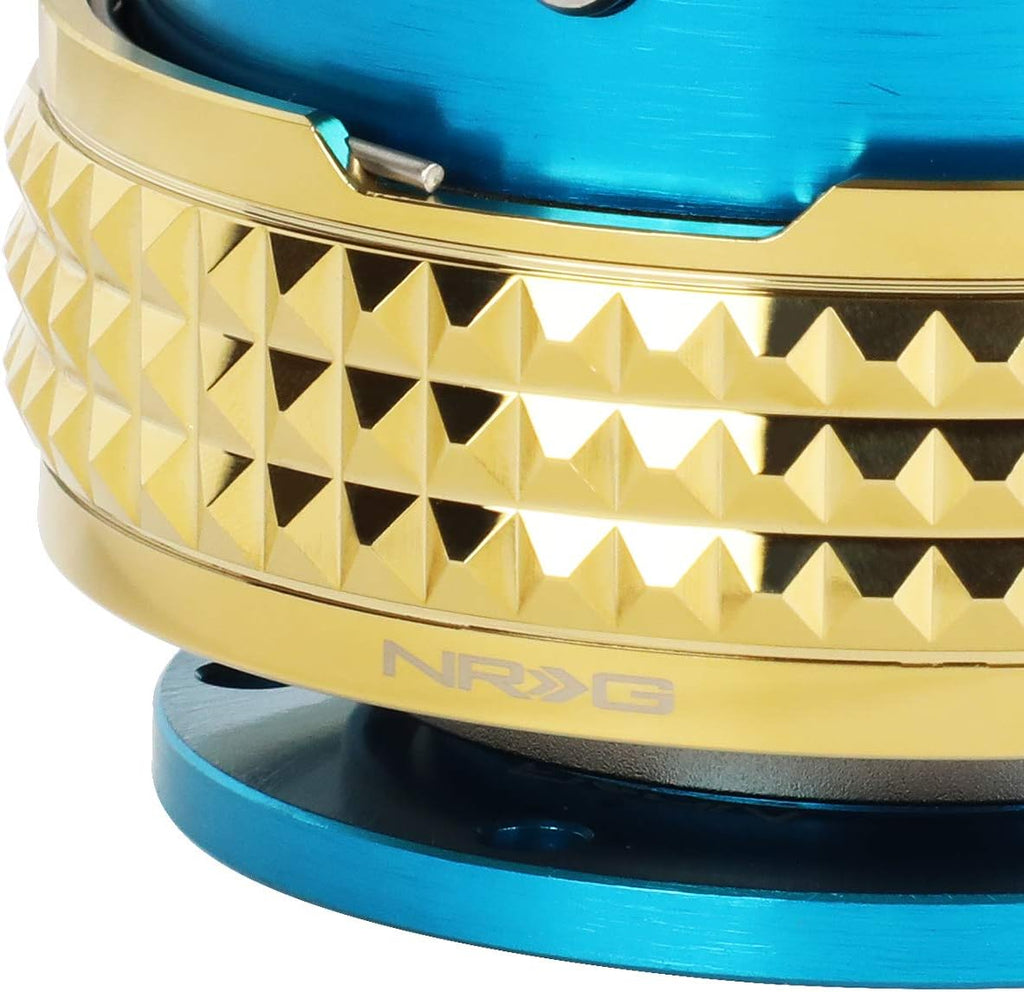 NRG Innovations SRK-210NB/CG Quick Release Kit (New Blue Body / Chrome Gold Pyramid Ring)