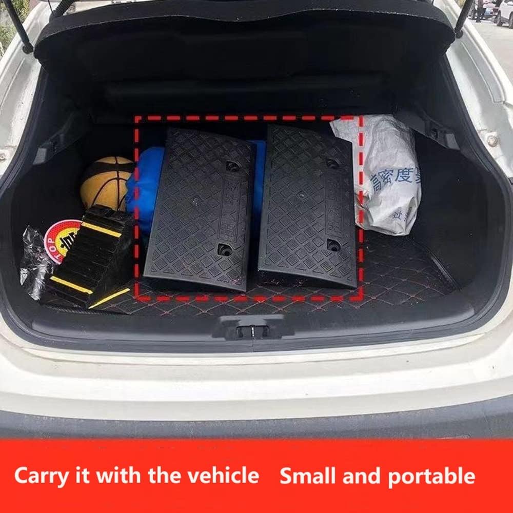 Portable Threshold Ramps 4' 5' 6' 7' 8' Rise, Non-Slip Kerb Ramps Step Ramp, Wheelchair Ramps for Doorways, Entryway, Steps, Garage(Yellow,40x60x22cm)