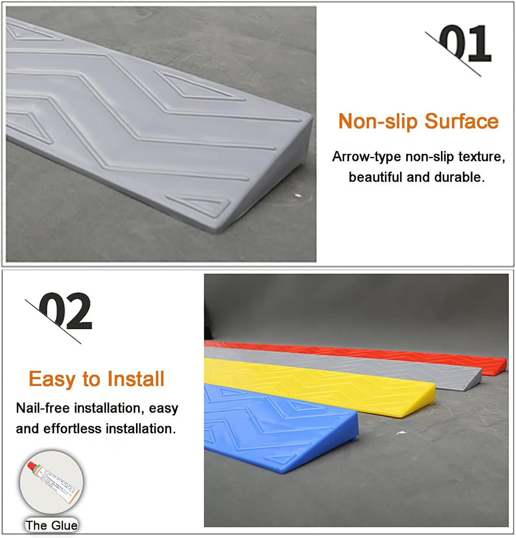Ramps Portable Threshold Ramps, 3-9cm High, Indoor Curb Ramps, Non-Slip Kerb Ramp for Threshold Wheelchair Scooter Sweeping Robot, Door Step Accessible Rise Channel Mat