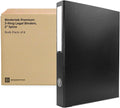 Bindertek 3-Ring Premium Legal Binder for 8.5' x 14' Paper, Pack of 8 - Black, 2' Spine Width, 325 Sheet Capacity, 1.25' D-Rings, Linen-Textured Covers, Steel Reinforced Edges, Spine Label Included
