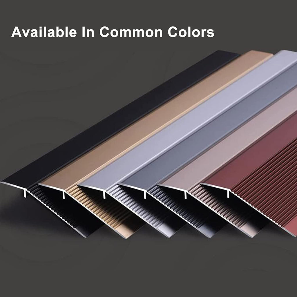 Floor Transition Strip Walkers Entry Ramp, Doorway Thresholds Reducer dor Kindergarten Hotel, Aluminum Floor Cover Edge Trim Strips Tile to Wood, Wide Floor Ramp Joining Strip ( Color : Black , Size :