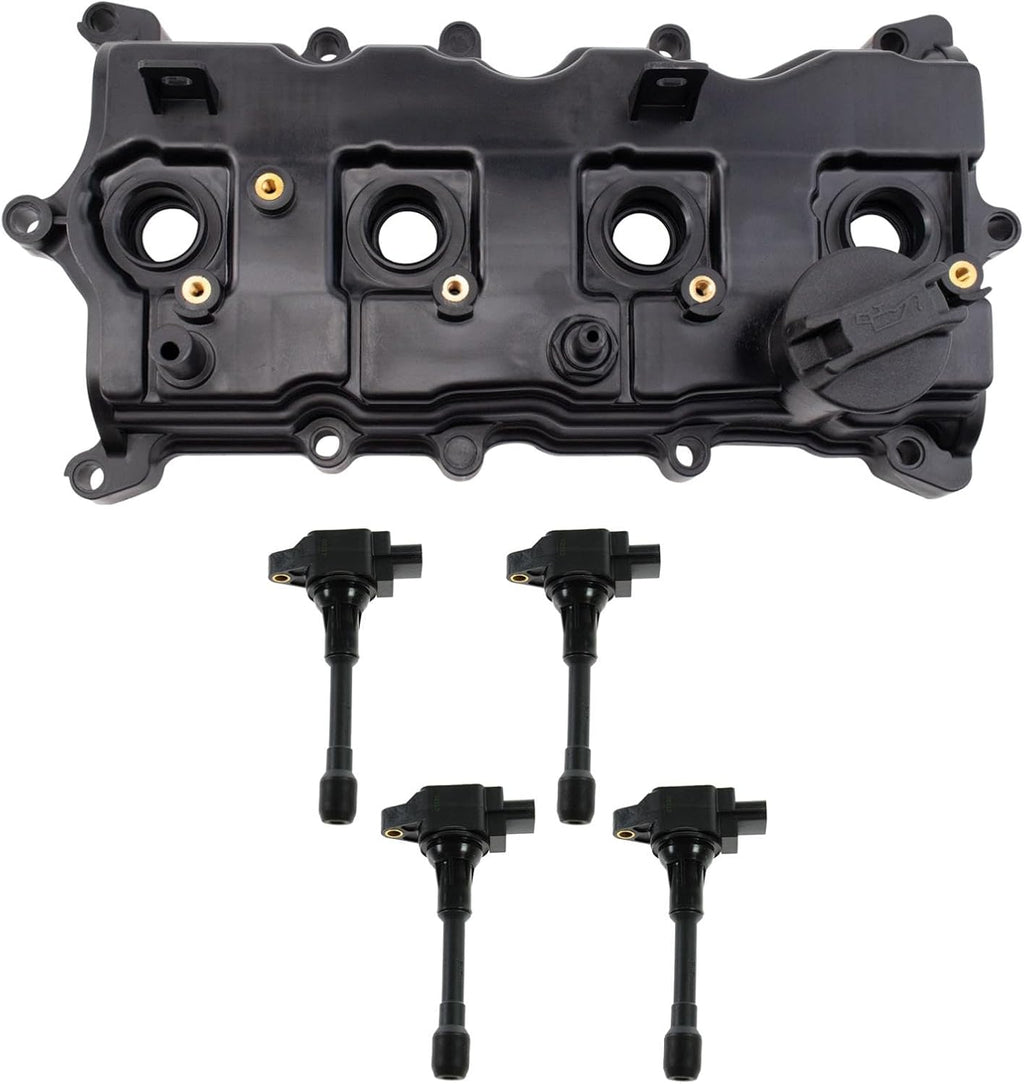 TRQ Ignition Coil Kit 5 Piece Compatible with 2008-2012 Nissan Rogue