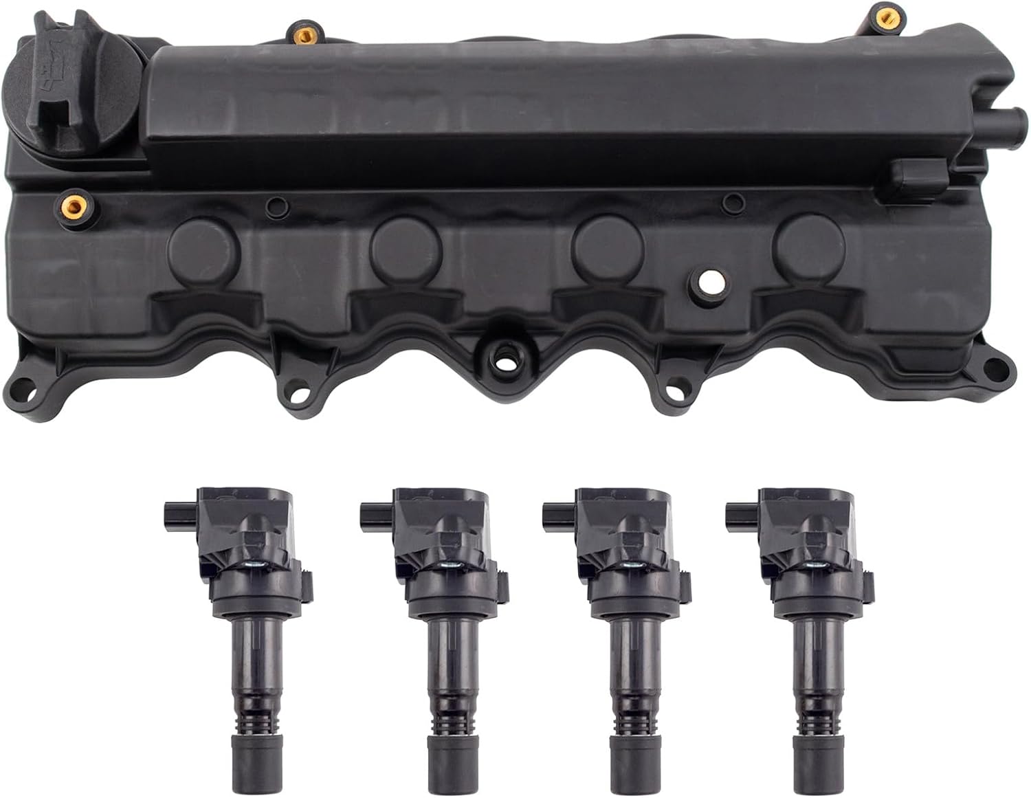 TRQ Ignition Coil Kit 5 Piece Coil on Plug Compatible with 2013-2015 Acura ILX 2012-2015 Honda Civic 2016-2019 HR-V
