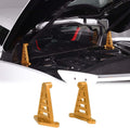 Engine Hinge Replacement Compatible with Chevrolet Corvette C8 2020-2026, Aluminum Rear Hood Lift Supports Shock Struts Base Replacement Kit 2Pcs (Yellow)