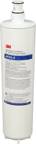 3M HF25-S High Flow Series Genuine Replacement Filter Cartridge for ICE125-S Water Filter System,Reduces Chlorine,Taste and Odor,Scale,and Particulate 1 Micron,1.5 gpm,5615203,(Pack of 6)