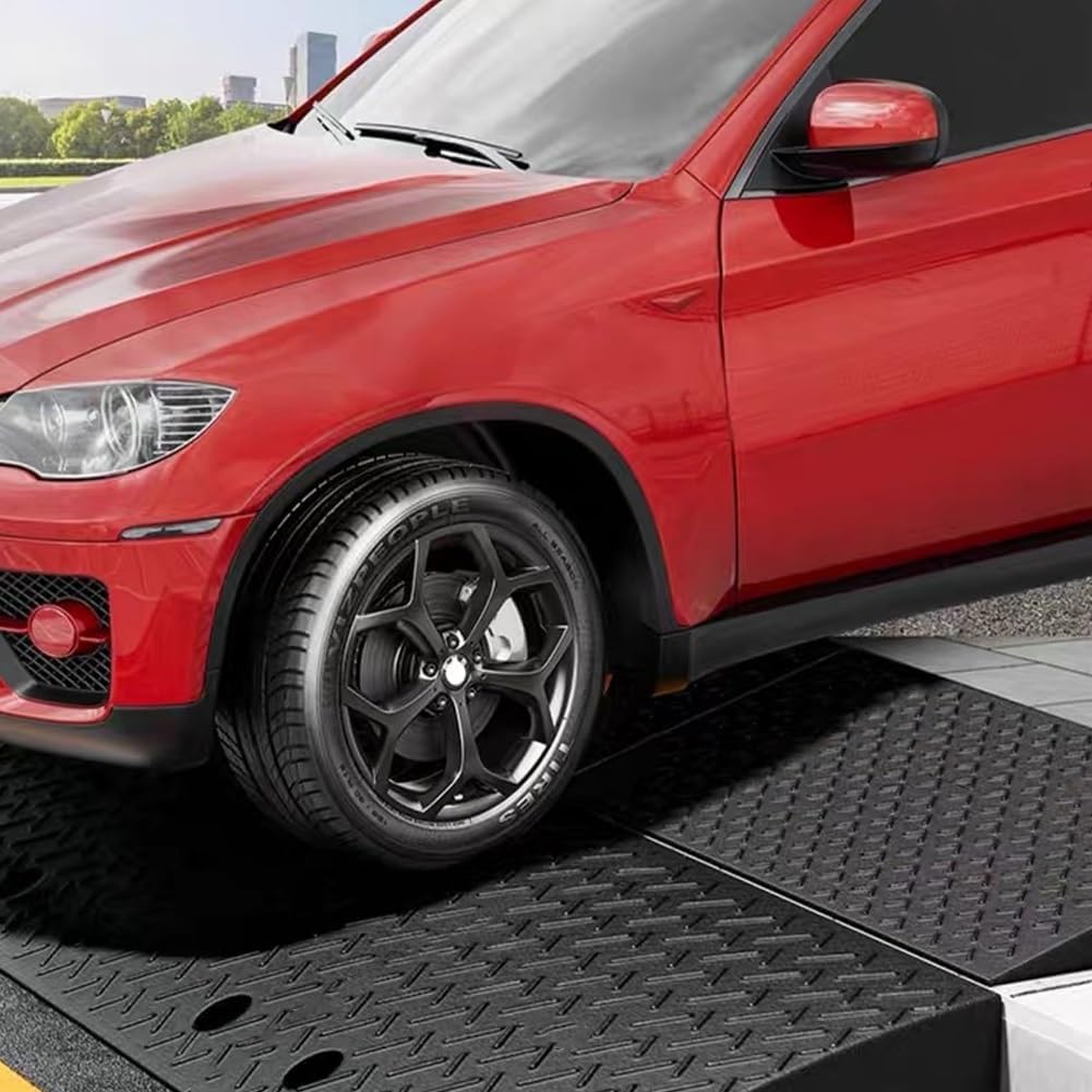 Curb Ramps Threshold Ramp Rise Driveway Ramp for Loading Dock Bike Vehicle Warehouse Sidewalk Wheelchair Car Slope Ramp(39.4x15.0x5.9in)