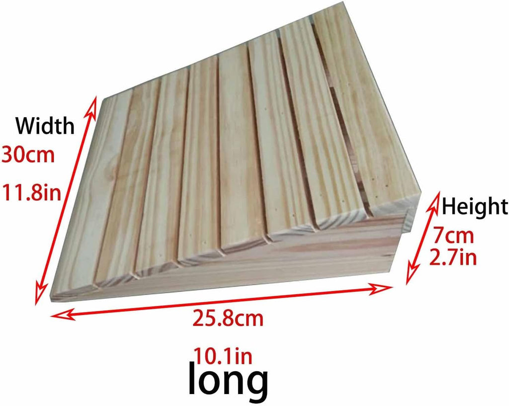 Outdoor Garden Wheelchair Ramps, Wooden Doorways Threshold Ramps for Elderly/Pets, 4inch/7inch/8inch Rise Entry Ramps(25.8 x 30 x 7cm)