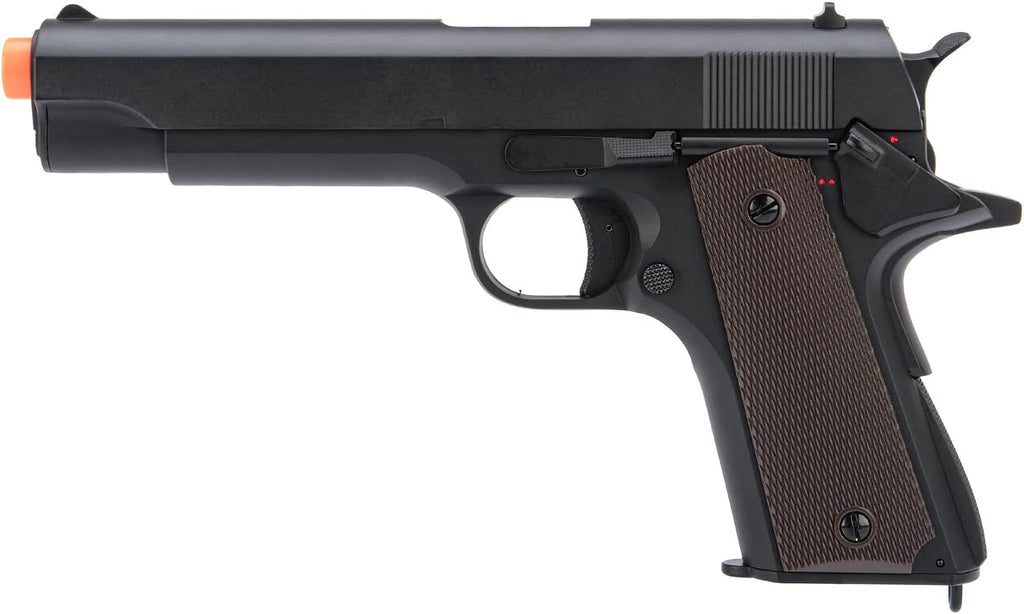 Evike Airsoft - CYMA AEP Full Auto Select Fire Airsoft 1911 Airsoft AEP Airsoft Pistol w/Metal Gearbox & MOSFET (Color: Black)