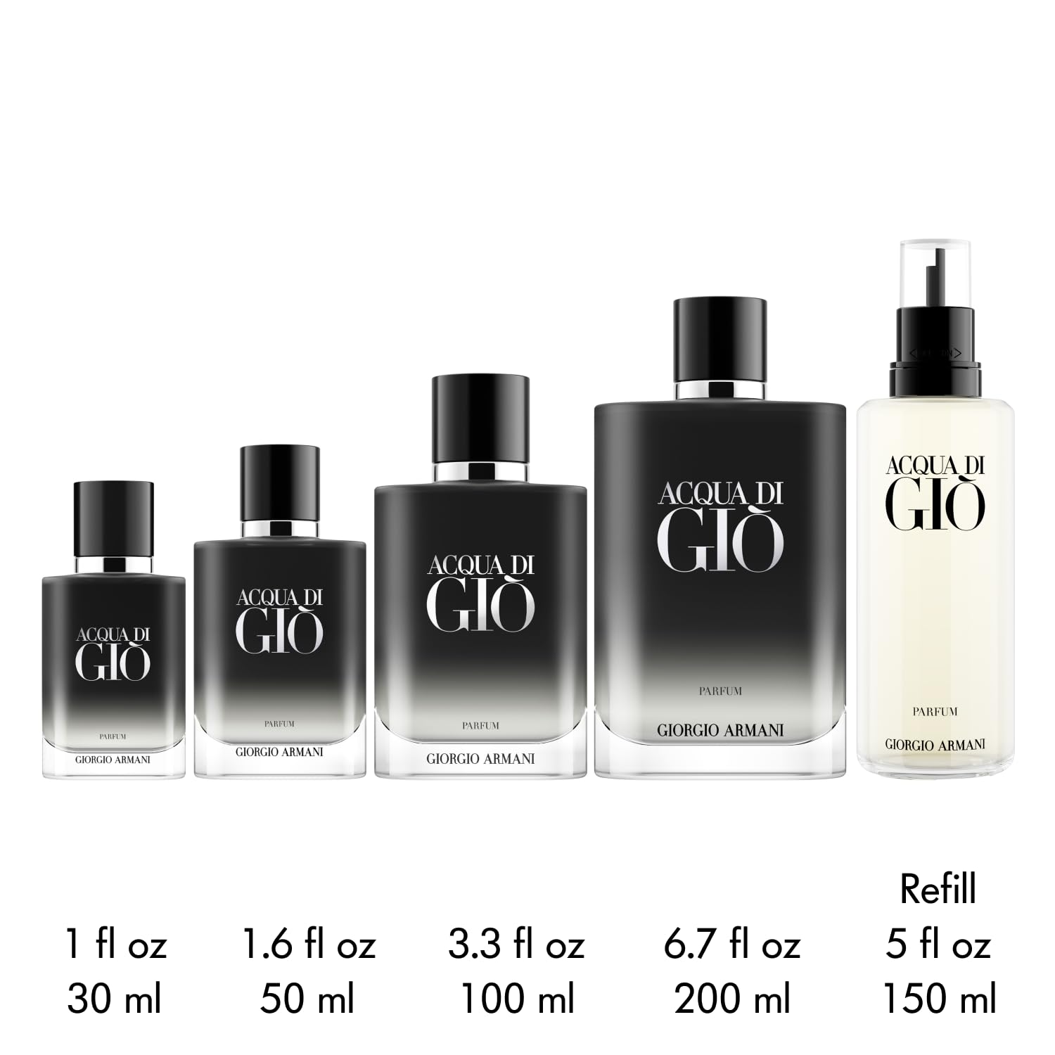 Armani Beauty - Acqua di Giò - Parfum - Cologne for Men - Fresh & Woody Men's Fragrance - Bergamot, Ginger, Marine, Geranium, Rosemary, Clary Sage, Patchouli, Incense Notes