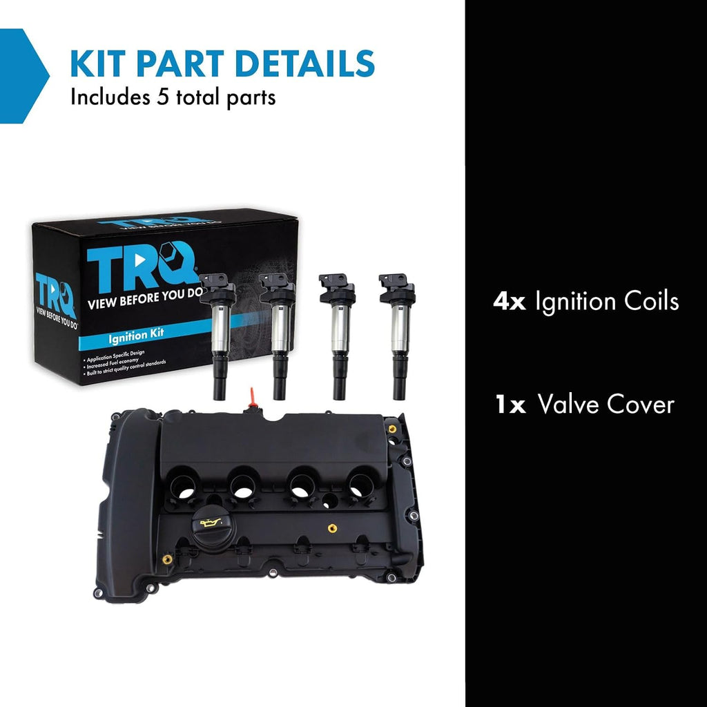TRQ Ignition Coil Kit 4 Piece Compatible with 2007-2012 Mini Cooper