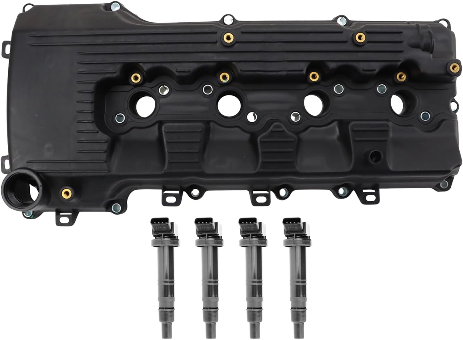 TRQ Ignition Coil Kit 5 Piece Compatible with 2010 Toyota 4Runner 2005-2015 Tacoma