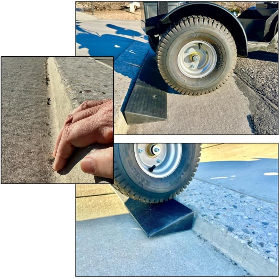 39' Long Curbside Ramp 2'' Rise Rubber Threshold Ramp Rubber Wheelchair Access Door Ramp Portable Driveway Scooter Ramps，2200 LBS Capacity Non-Skid(Height: 6cm/2.36in)