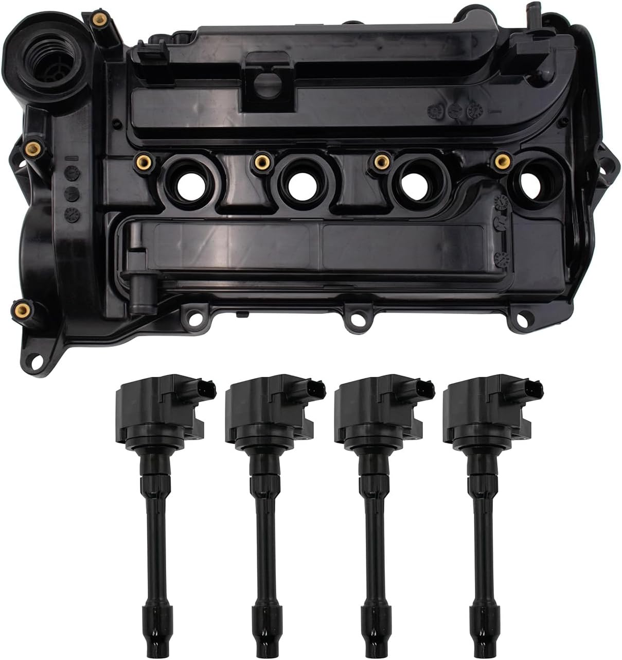 TRQ Ignition Coil Kit 4 Piece Coil on Plug Compatible with 2018-2019 Honda Accord 2016-2019 Civic 2017-2019 CR-V