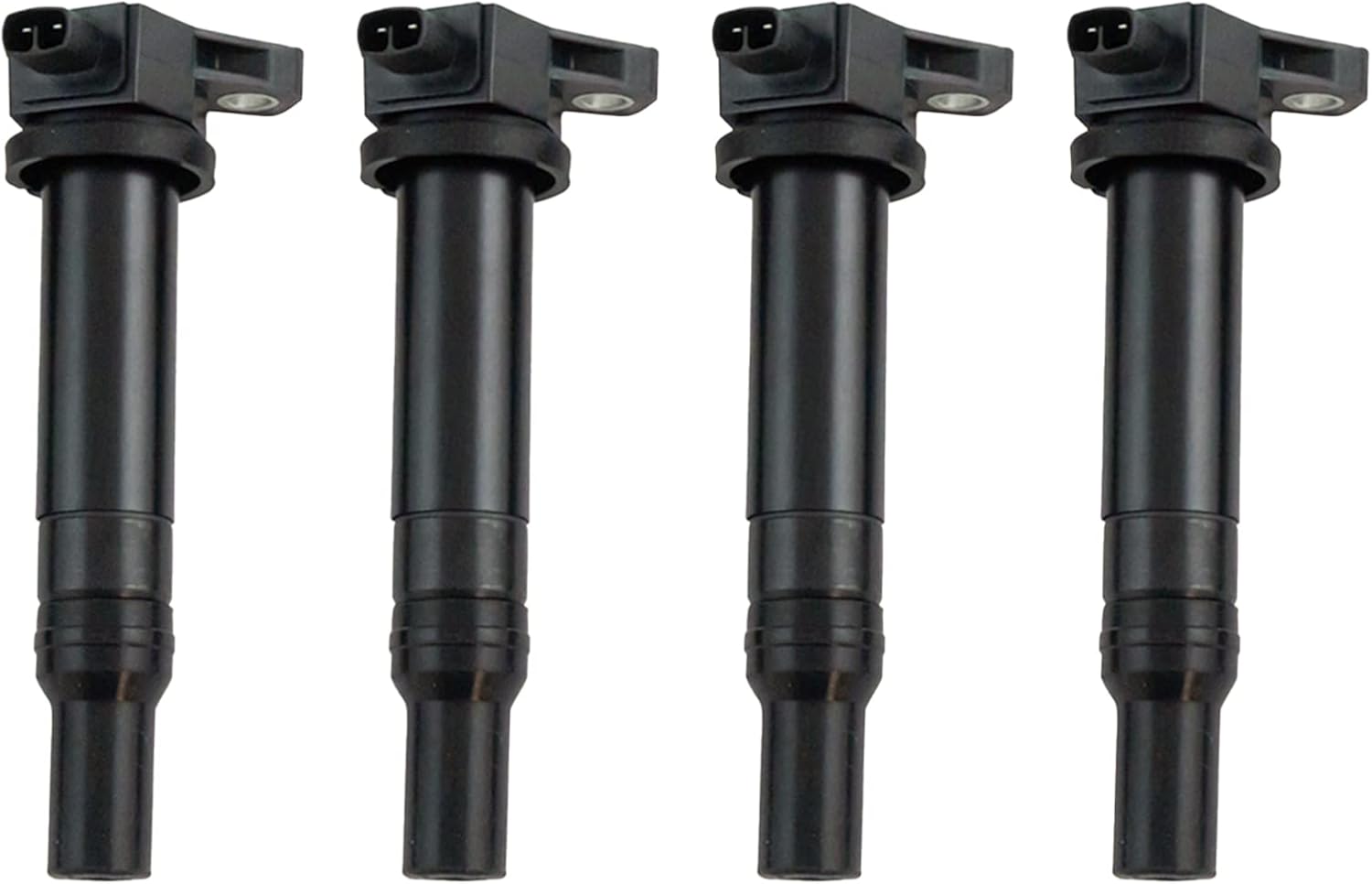 TRQ Ignition Coil and Spark Plug Kit 4 Piece Iridium Spark Plugs Compatible with 2007-2011 Hyundai Accent 2009-2011 Kia Rio 2009-2011 Rio5