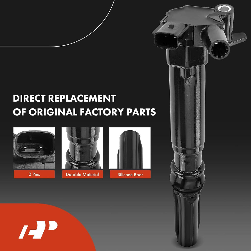 A-Premium Set of 8 Ignition Coil Pack and Iridium Spark Plugs Compatible with Ford F-150 2010-2014, F-250 2011-2017, F-350 2011-2017, E-350 Super Duty 2017 - for V8 6.2L