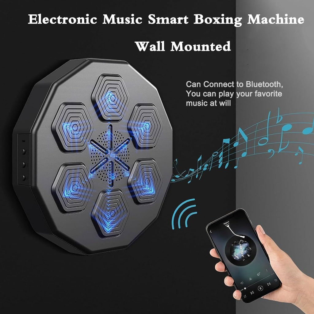 Boxing Machine with Music Home Wall Mount Punching Sports Equipment Portable Electronic Smart Focus Agility Training Target Punching Pads for Home Workout and Family Fun Gift