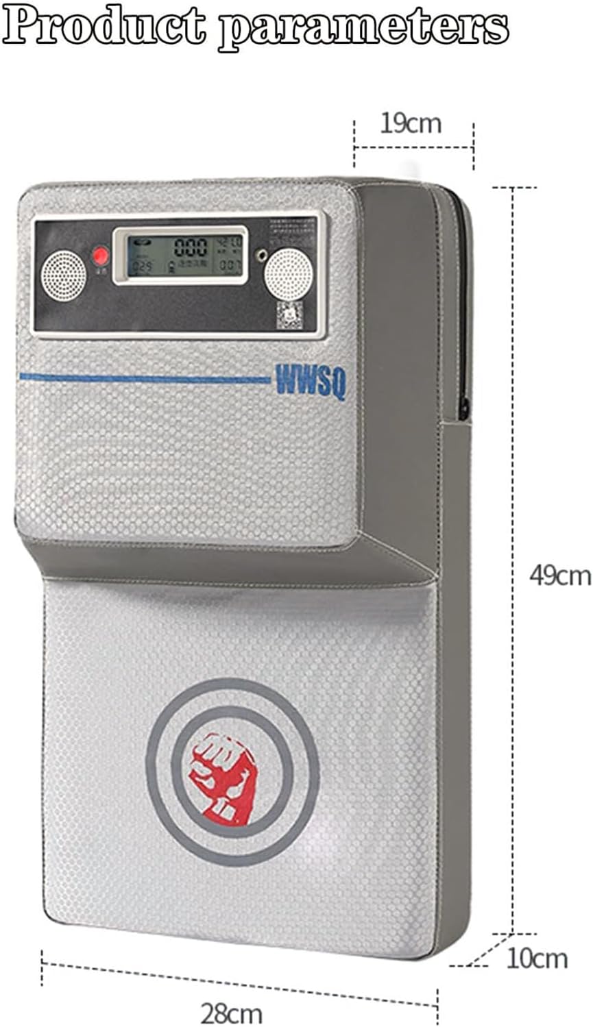 Wall Mounted Boxing Machine, Smart Electronic Music Punch Force Tester with Light and Music, LCD Display The Number of Strikes, for Kick Boxing, Karate, Taekwondo, Wing Chun
