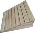 Ramps Wood Threshold for Doorways, Portable Wheelchair Non Slip Curb Doorway for Move Walker/Bike/Scooter(33.8x30x13cm)
