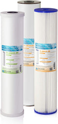 APEC Water Systems FILTER-SET-CB3-CBC-20BB 20' Whole House Sediment, GAC Carbon and Carbon Block Replacement Filter Set
