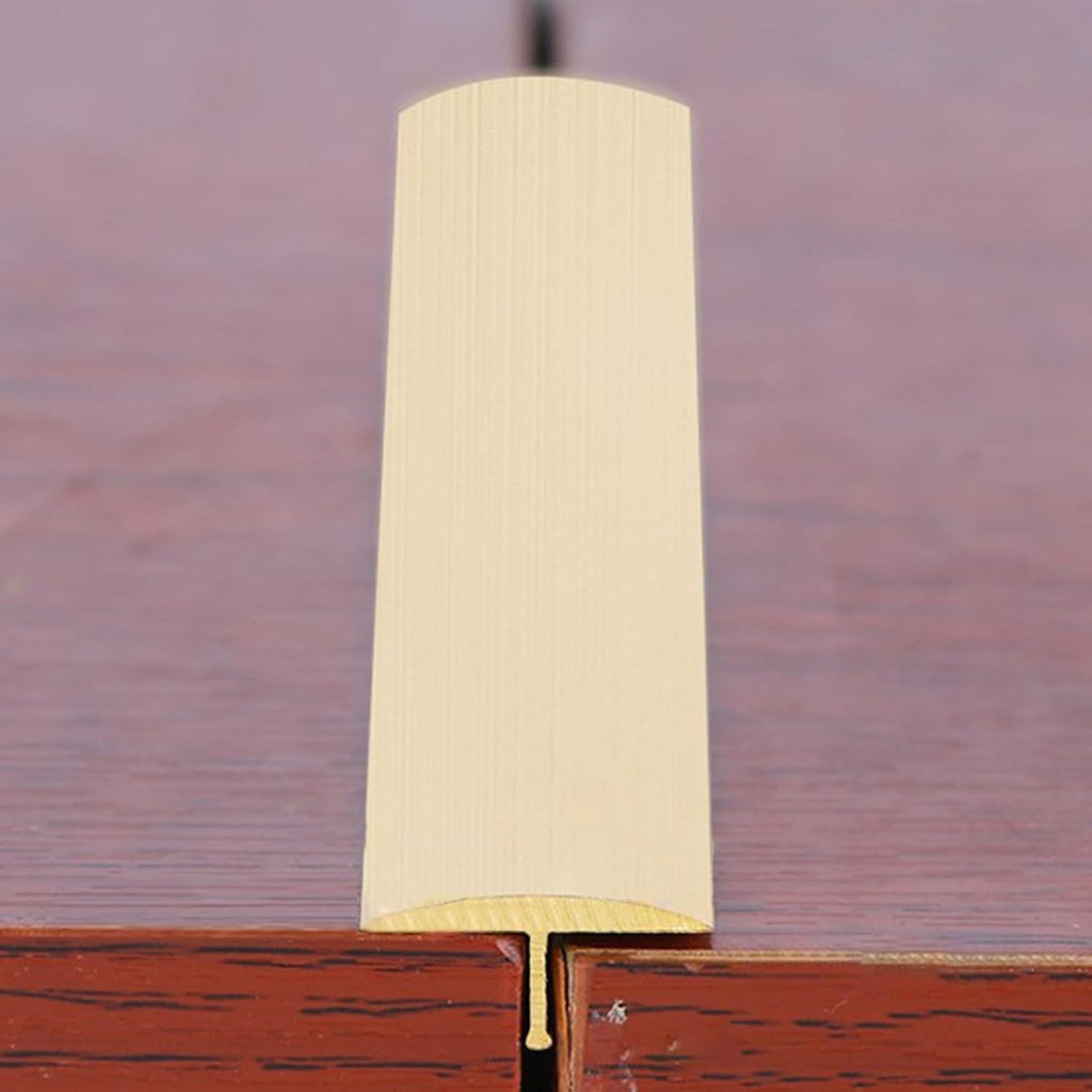 T Molding Floor Transition Strip Brass, 2 Cm Wide Doorway Threshold Seam Strip for Wood to Tile Laminate Hardwood, Floor Wall Gap Edging Trim(3pcs)
