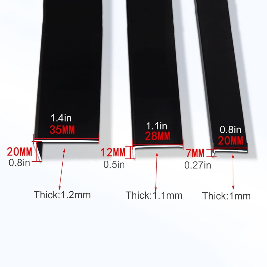 L-Shaped Corner Guard for Floor/Doorway, Aluminum Metal Waterproof Flooring Threshold Transition Strip, Stair Edging Trim Strip (Red Width 28mm(1.1'))