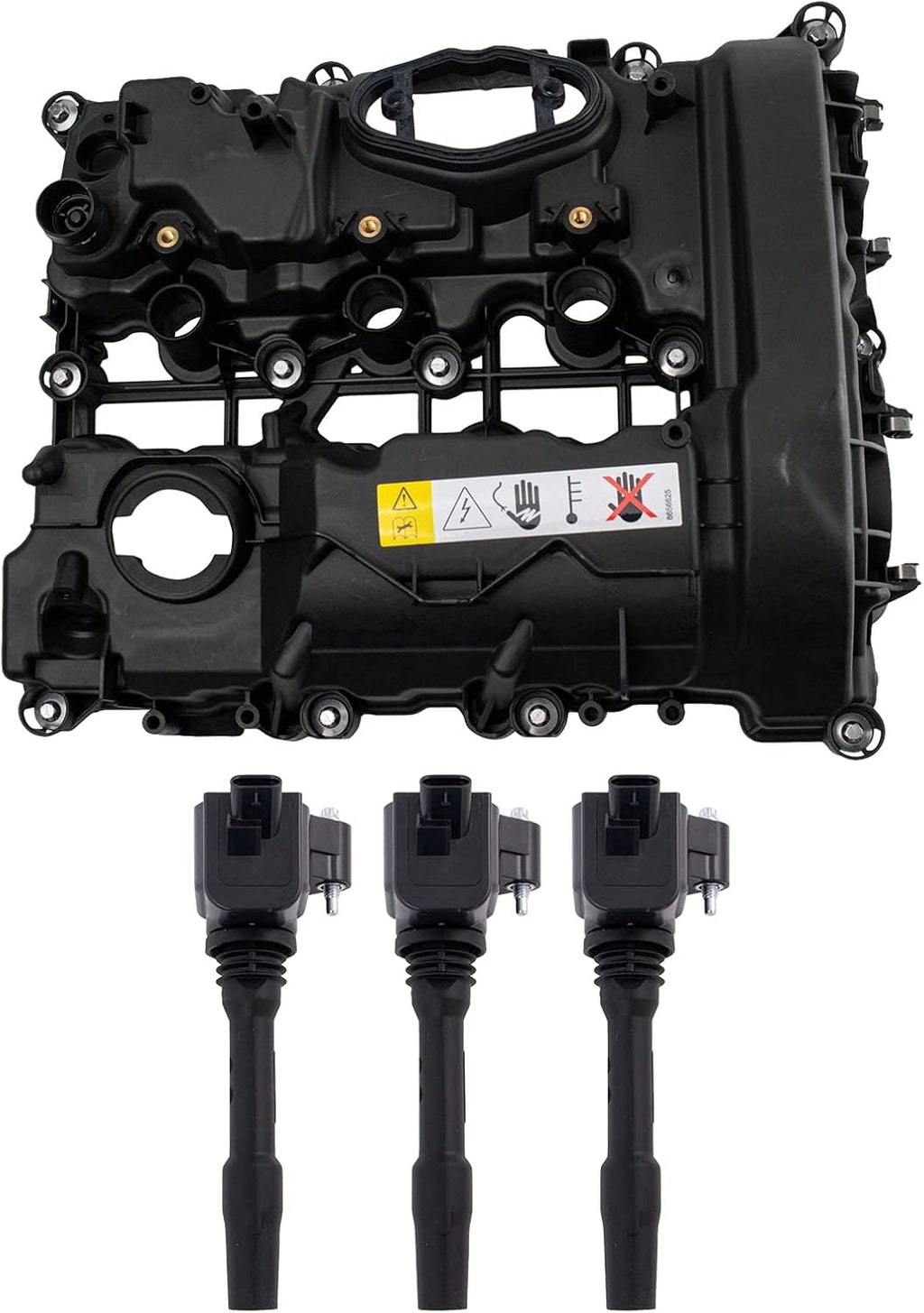 TRQ Ignition Coil Kit 4 Piece Valve Cover Compatible with 2016-2019 Mini Cooper Cooper Clubman Countryman