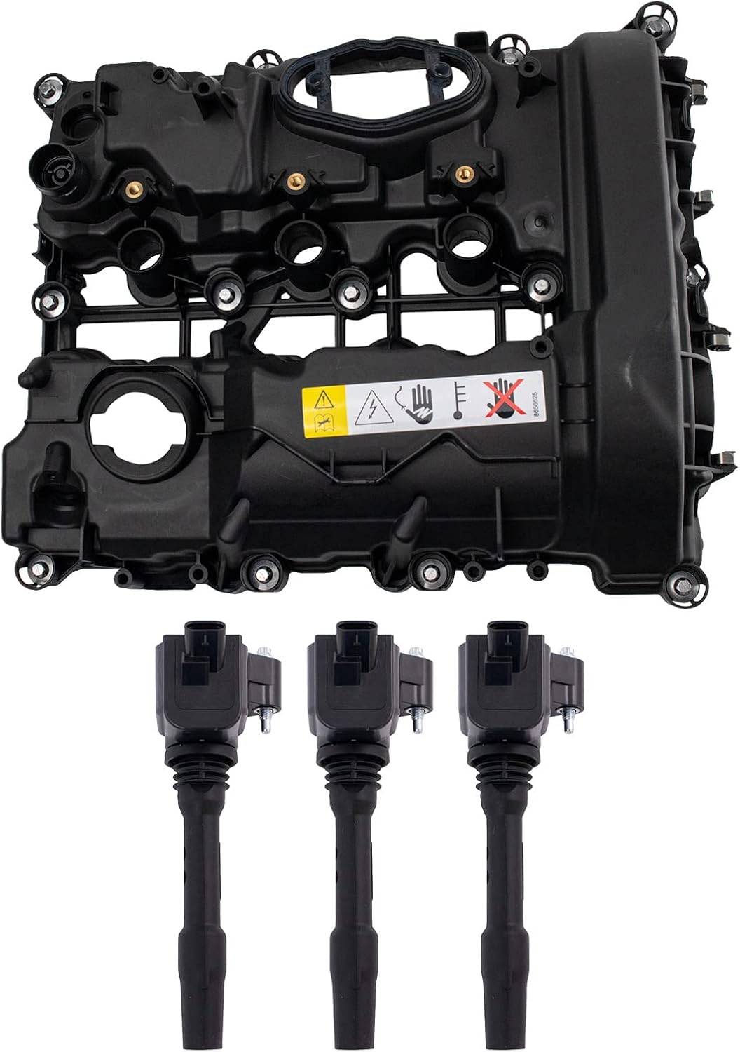 TRQ Ignition Coil Kit 4 Piece Valve Cover Compatible with 2016-2019 Mini Cooper Cooper Clubman Countryman
