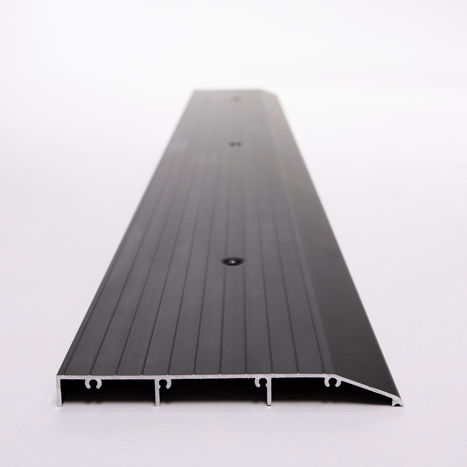 ADA Tile Saddle Threshold Aluminum ADA Compliant Door Saddle for Tile Floors – 1/2' Height – 5-1/2' or 6-1/2' Wide – Prehung Ready, Top Screw Holes Commercial-Residential (48'x 5')