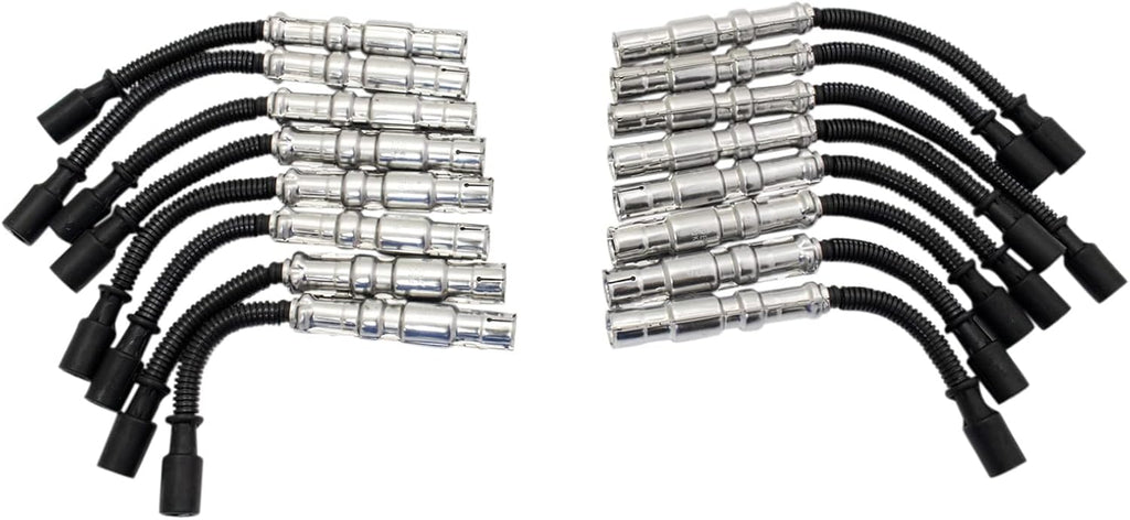 TRQ Spark Plug Kit 17 Piece Iridium Plugs Compatible with 1998-2008 Mercedes-Benz C43 AMG 1998-2006 CL500 1999-2005 SL500 2000-2006 S430 2000-2006 S500 2003-2006 E500 2002-2007 ML500 1999-2003 CLK430