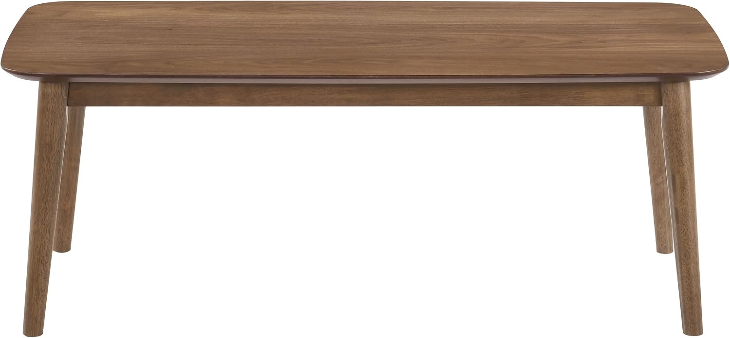 Coaster Home Furnishings - Radley - Wood - 3-Piece Rectangular Coffee Table Set with Chamfered Edges and Flared Legs - Mid-Century Modern Style - Living Room- Natural Walnut - 753524