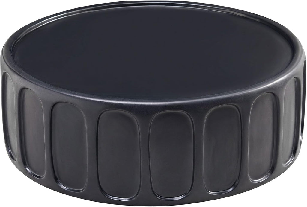 35.43'' Round Center Coffee Table for Living Room Fiberglass Table,Modern Design Coffee Table for Office,Apartment,No Need Assembly,Matte Black