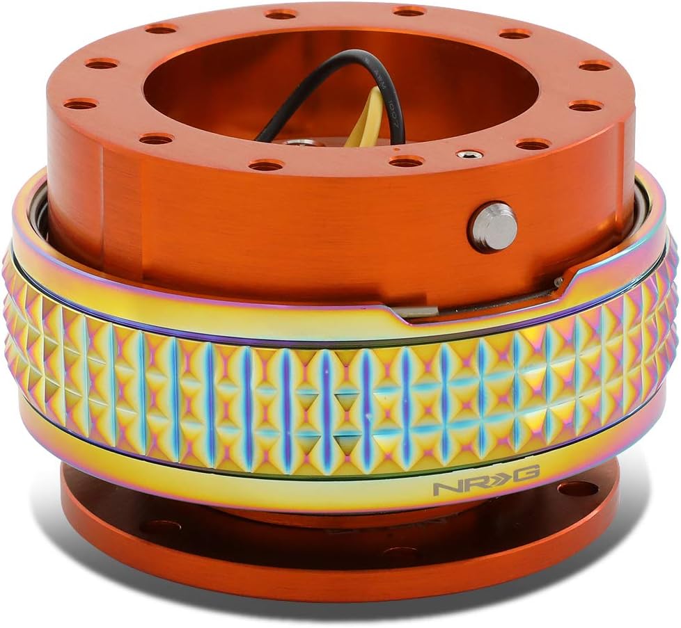 NRG Innovations SRK-210OR/MC Quick Release Kit (Orange Body / Neochrome Pyramid Ring)