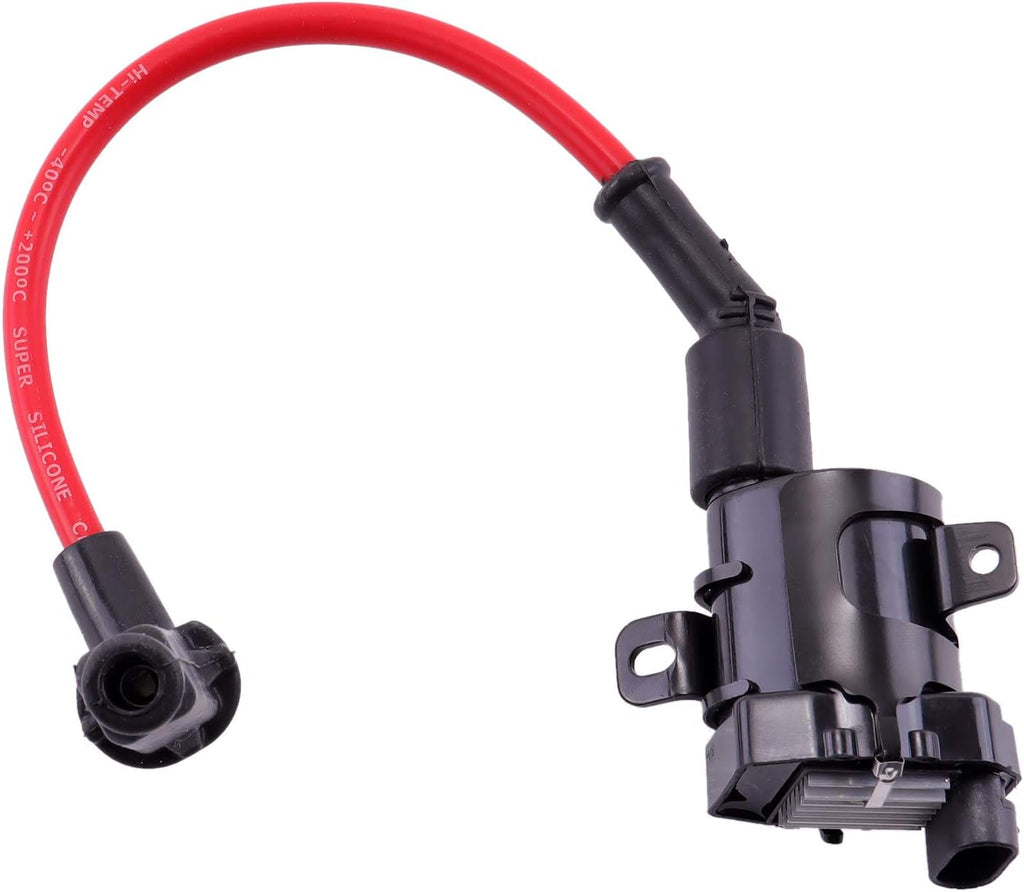 MAS Set of 8 Round Ignition Coils Pack UF262 & 748UU 8.5mm Spark Plug Wire Set Compatible with Chevy Hummer H2 Cadillac GMC Yukon Silverado Sierra 1500 4.8L 5.3L 6.0L Replacement for C1512 D585