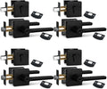 NEWBANG (4Pack) Square Heavy Duty Keyed Entry Combo with deadbolt and Lever Door Handle in Matte Black (for Entrance/Exterior/Front/Office Door) Left or Right Handed