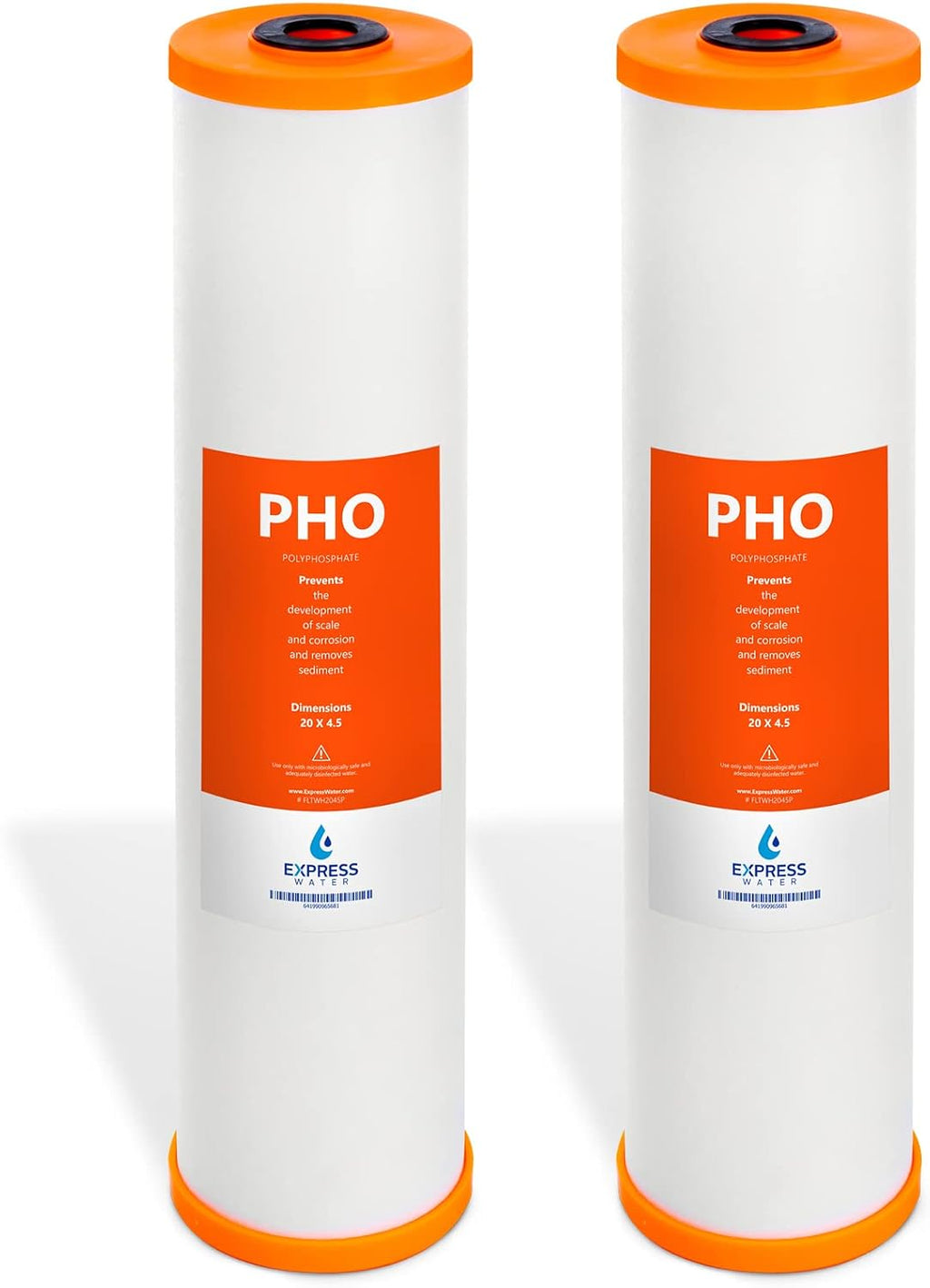 Express Water Polyphosphate Anti-Scale Water Replacement Filter – Whole House Replacement Water Filter – PHO High Capacity Water Filter – 4.5' x 20' inch – 2 Pack