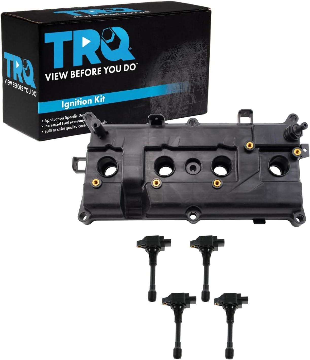 TRQ Ignition Coil Kit 5 Piece Compatible with 2009-2012 Nissan Sentra 2013-2021 NV200