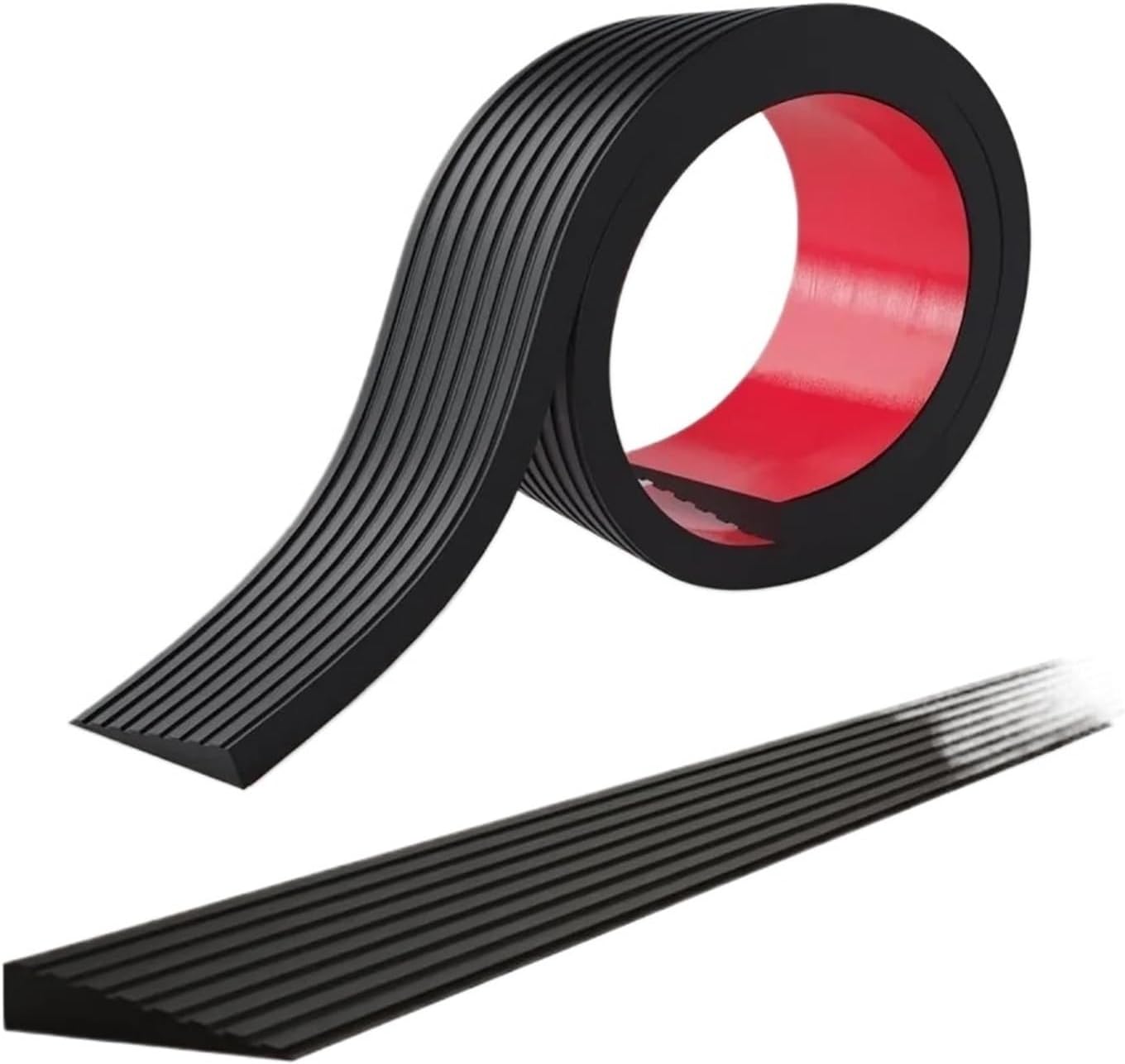 1pc0.9mX5cm/7.5cm Self-Adhesive Ramp Mat Multi-Purpose Floor Transition Strip Easy Install Non-Slip Doorway Threshold Ram Home(Yellow Black,0.9mX7.5cm)