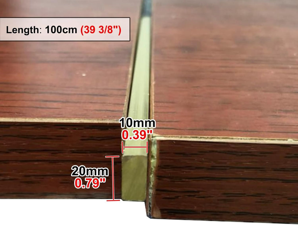 Extra Narrow Floor Transition Strip - Brass Seam Binder for Doorways, Gap Covering Threshold for Wood to Tile Flooring Transition, Durable and Stylish Flooring Solution